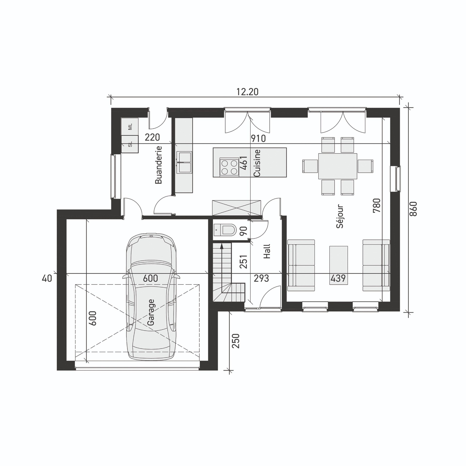 Plan de rez-de-chaussée