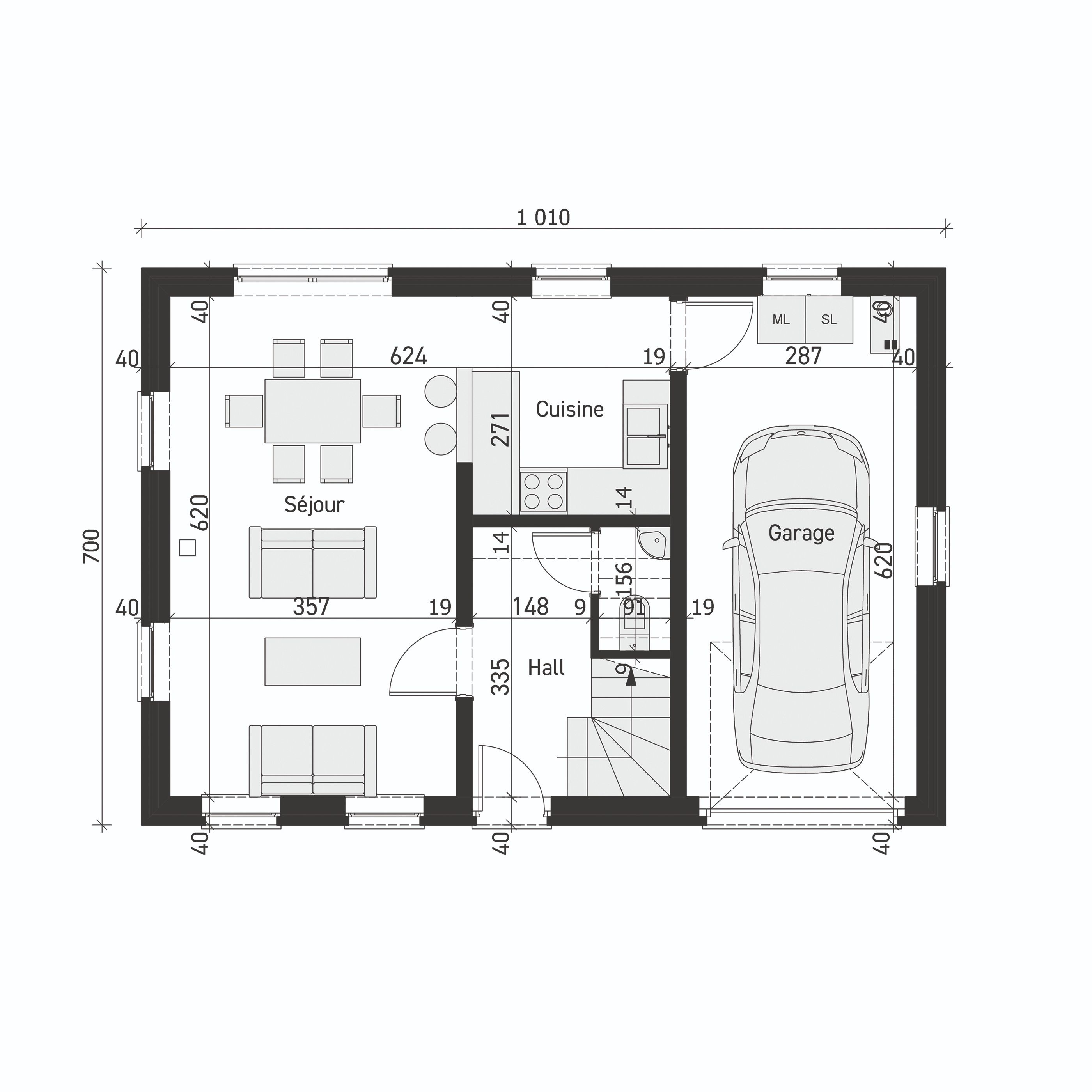 Plan de rez-de-chaussée