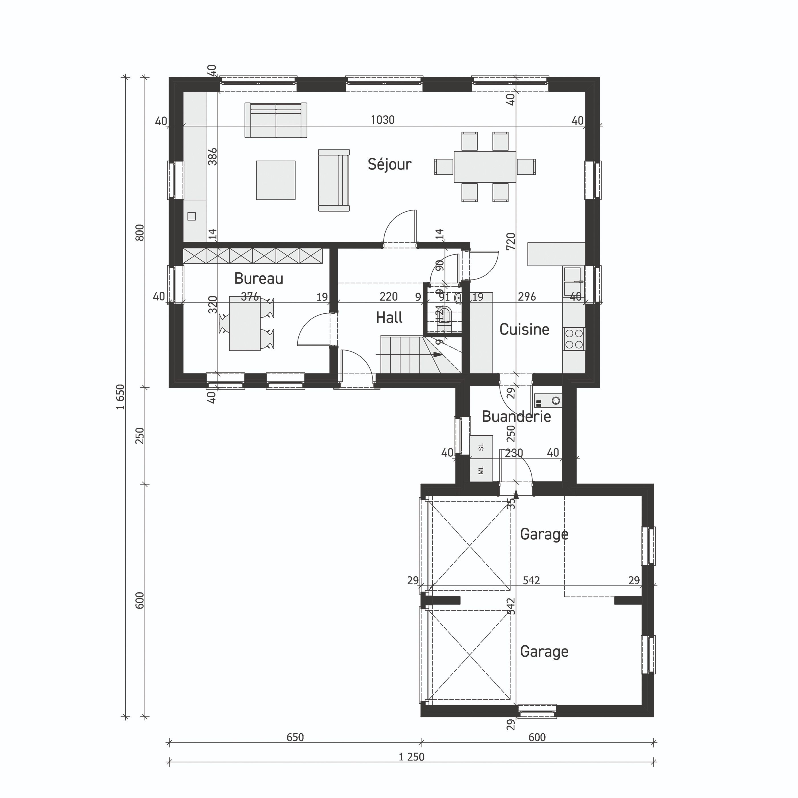 Plan de rez-de-chaussée