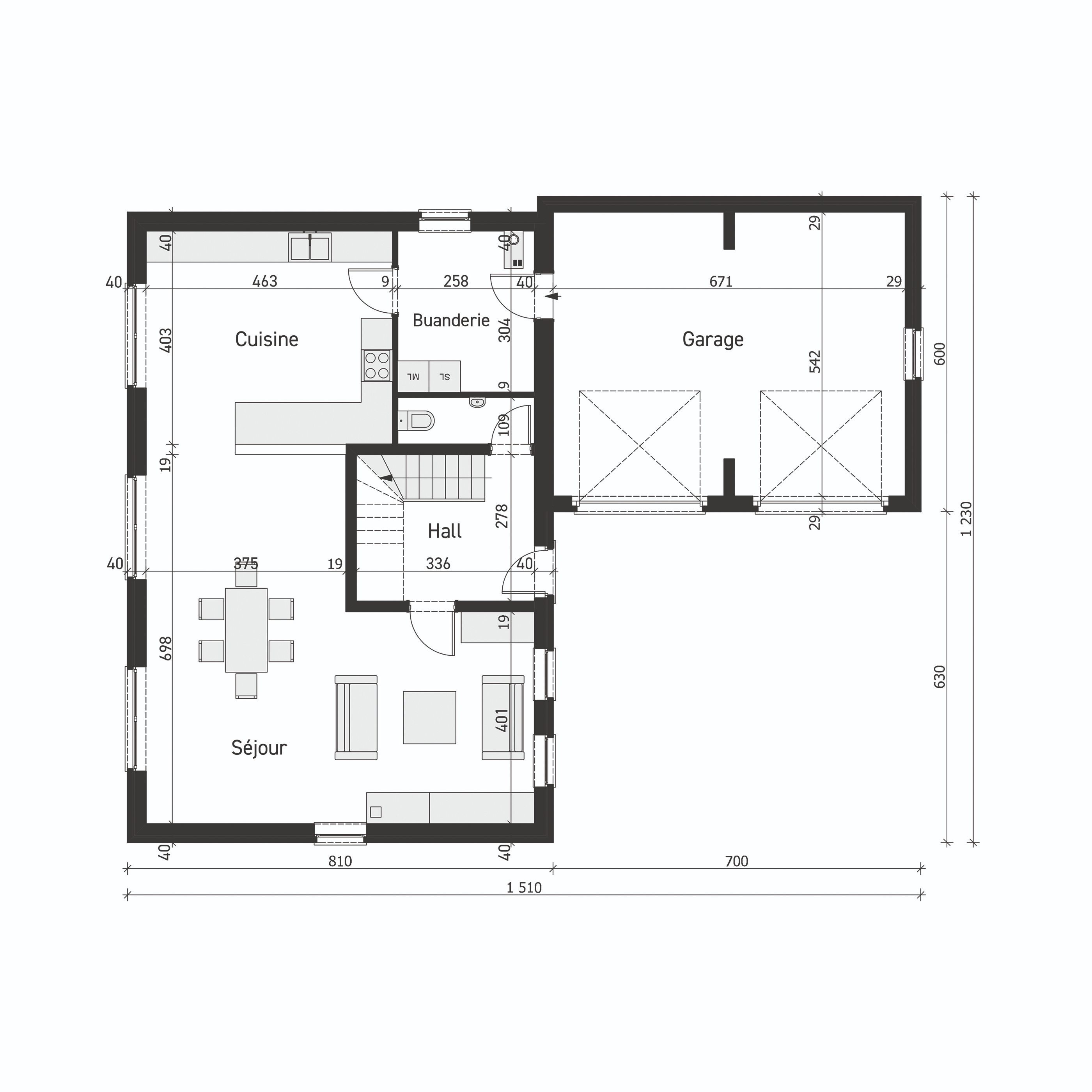 Plan de rez-de-chaussée