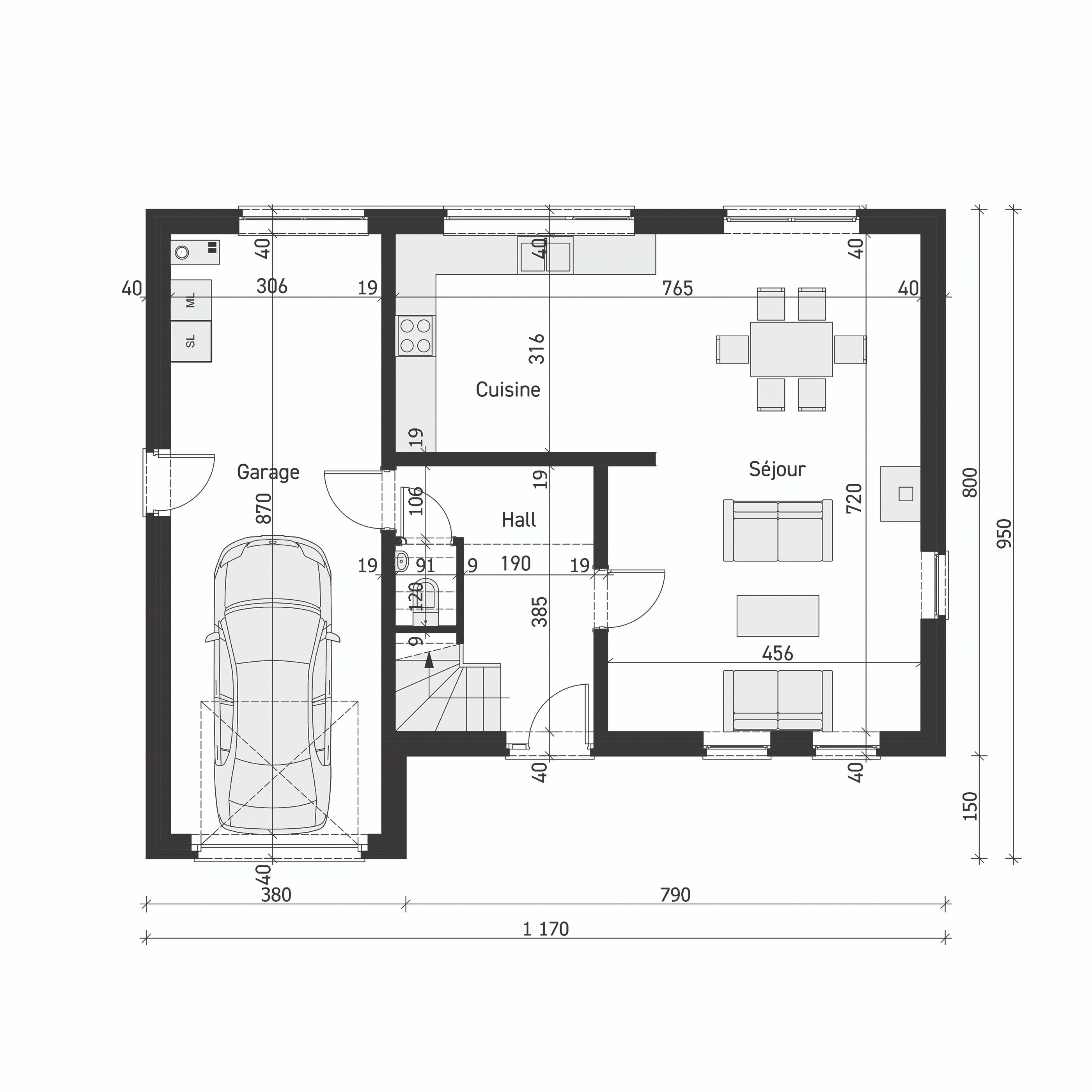 Plan de rez-de-chaussée