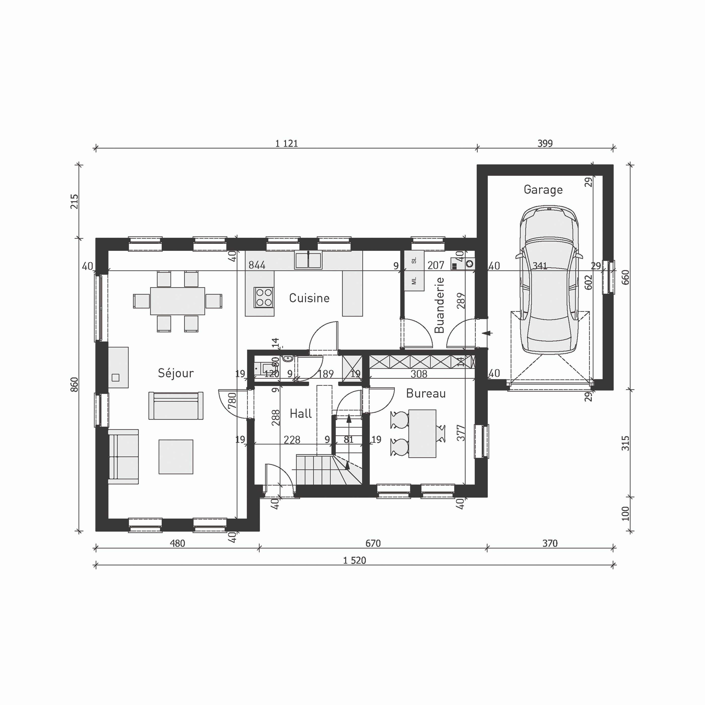 Plan du rez-de-chaussée