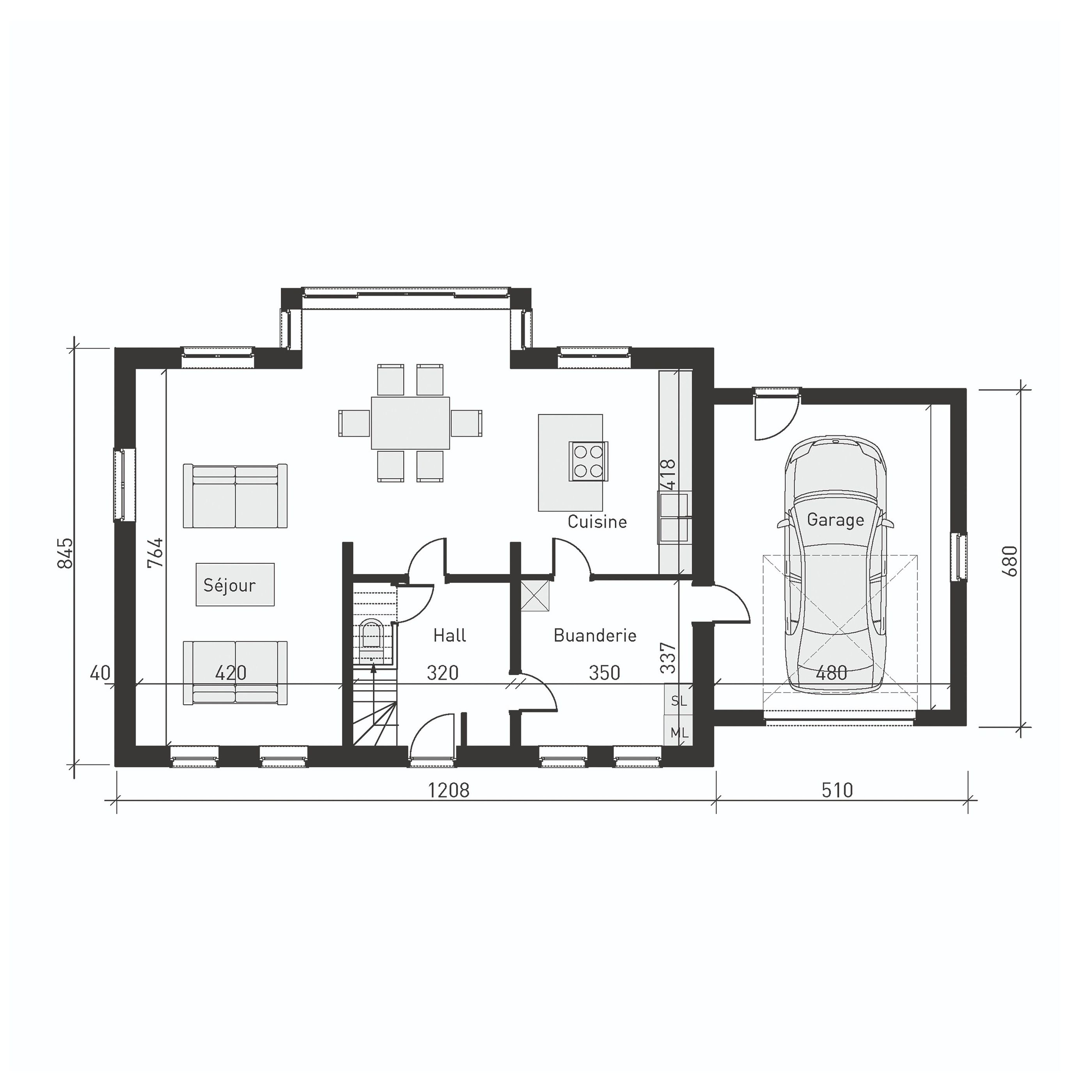 Plan de rez-de-chaussée