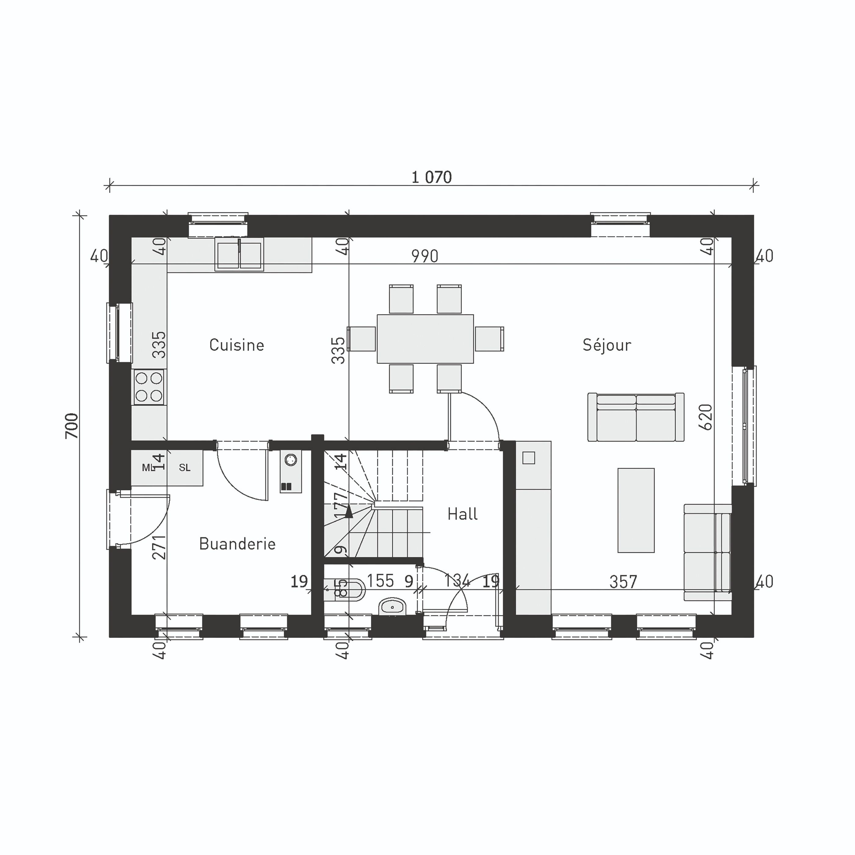 Plan de rez-de-chaussée