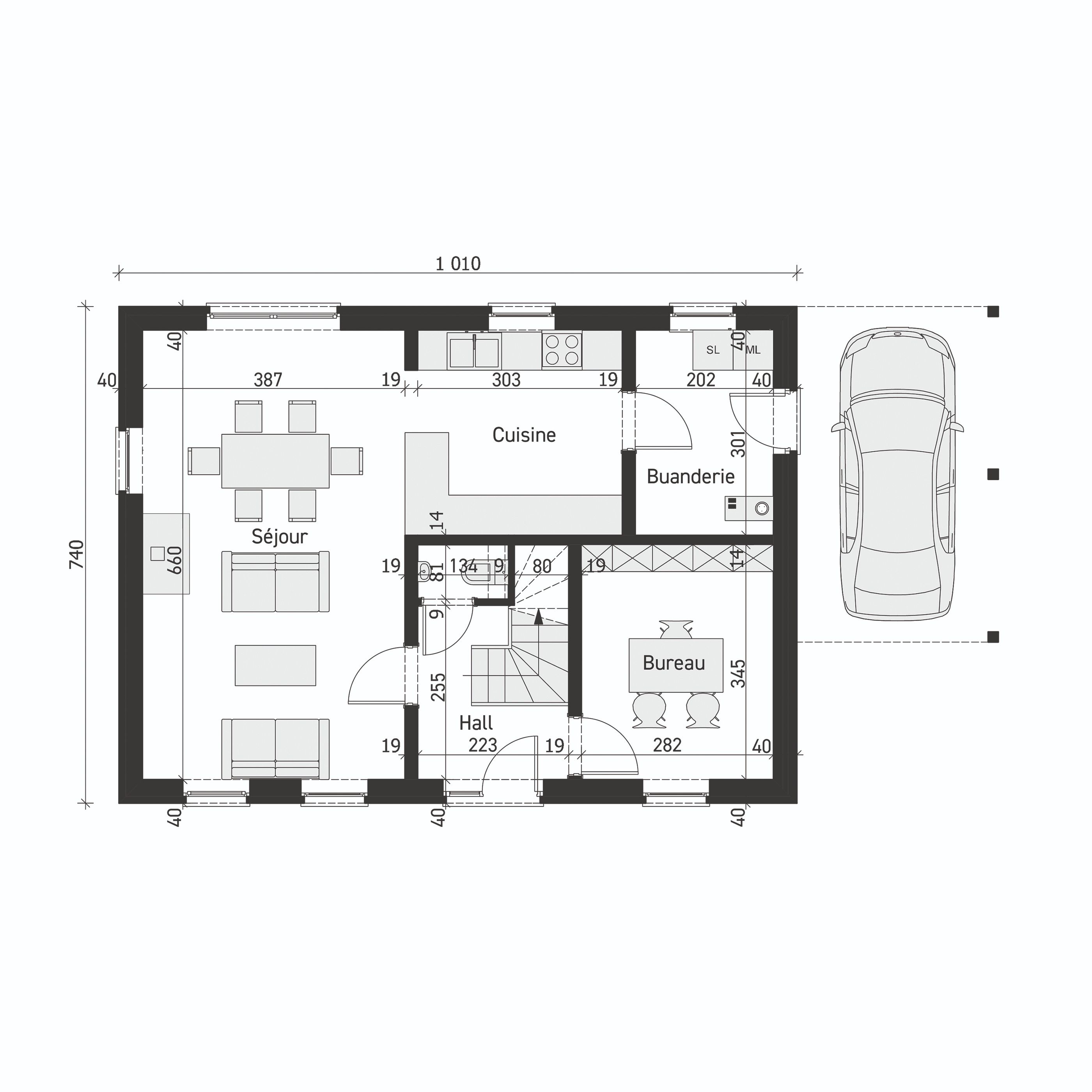 Plan de rez-de-chaussée