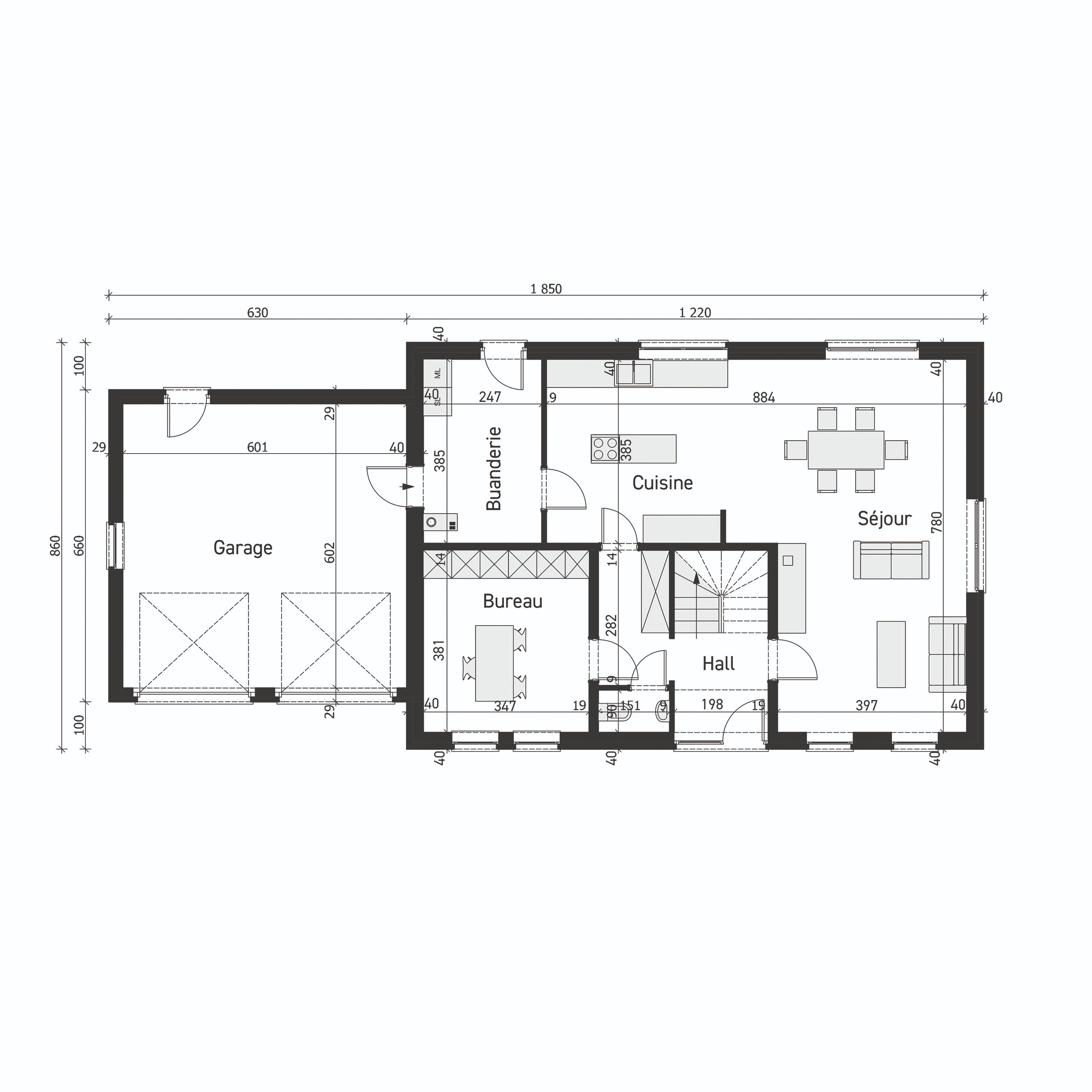 Plan de rez-de-chaussée