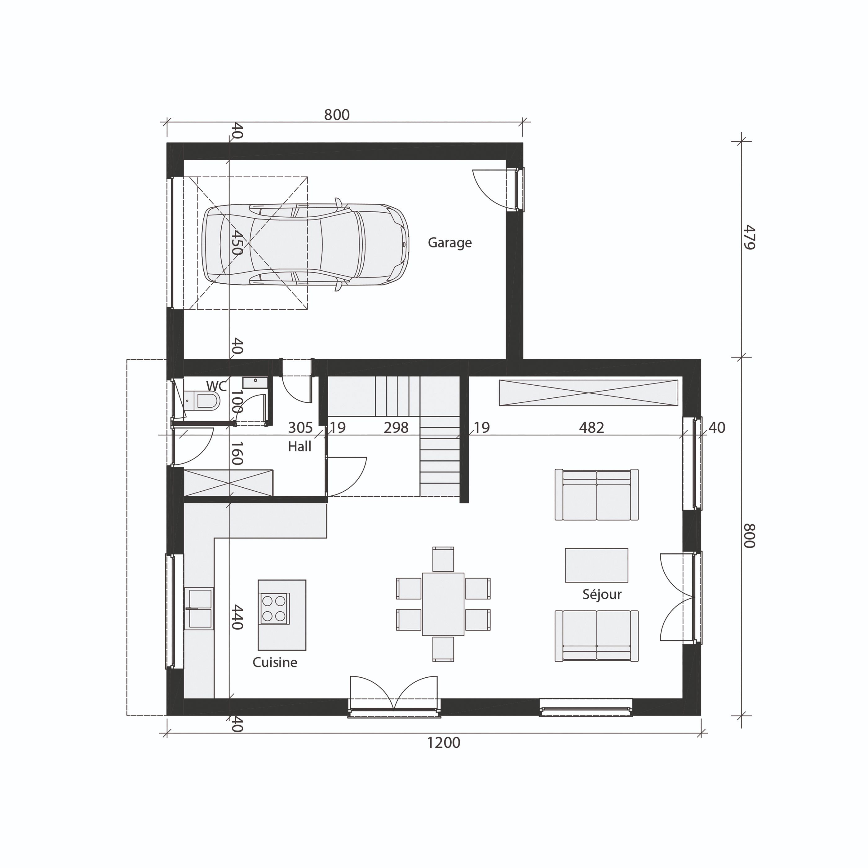 Plan de rez-de-chaussée